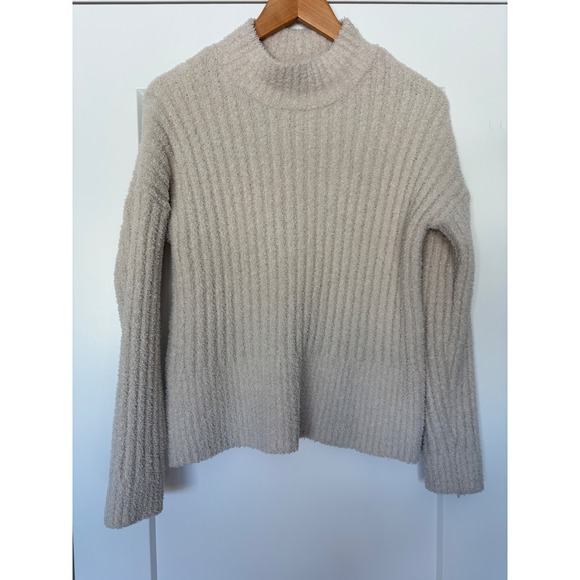 Sweaters - Sincerely Jules Apres Ski Oatmeal Cozy Chenille Mock Neck Sweater Plush Knit